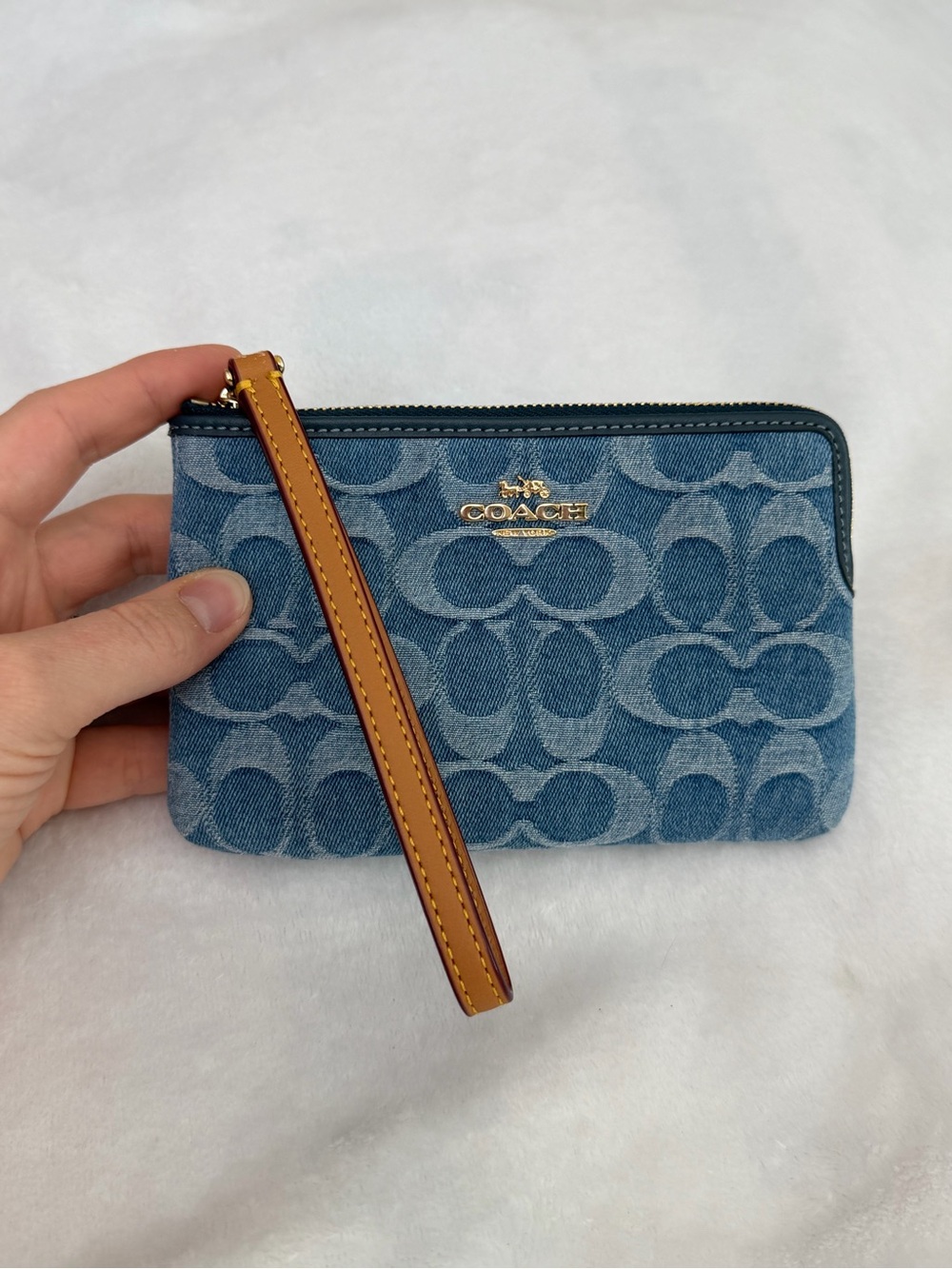 Coach Denim Wristlet